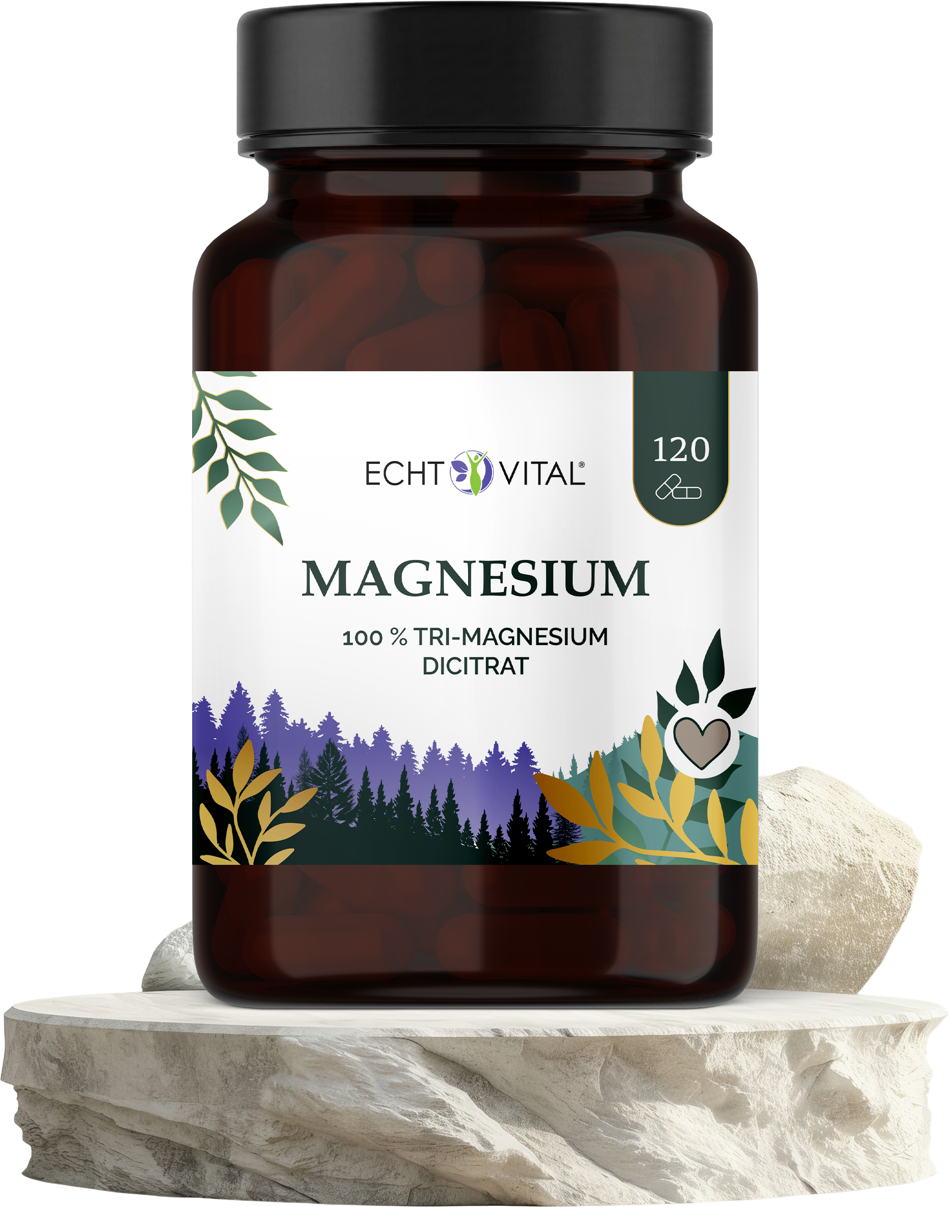 Tri-Magnesium Dicitrat Kapseln - ECHT VITAL Premium Qualität